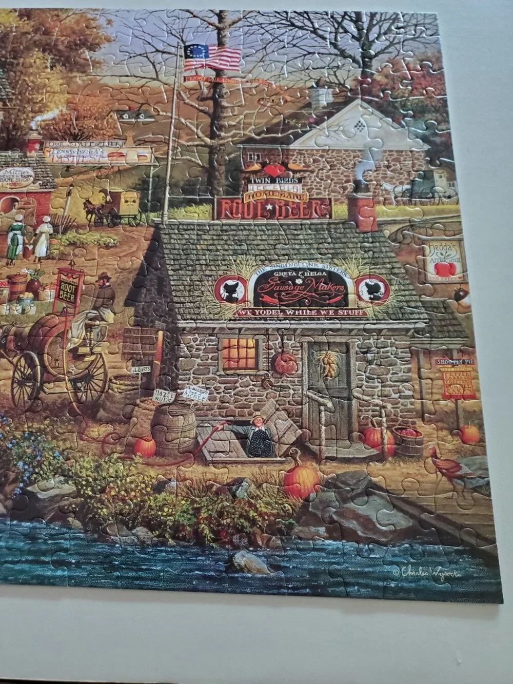 Charles Wysocki Olde Buck's County Fall 300 Large Piece Puzzle